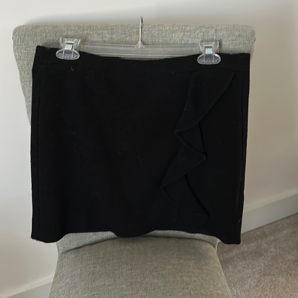 J Crew black wool skirt